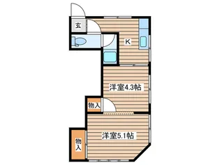 関口コ-ポ【2階】の間取り