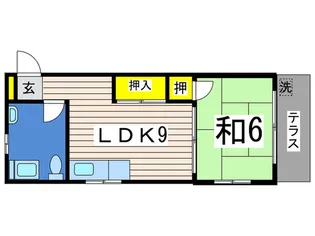 東ヶ丘ハイツ【1階】の間取り