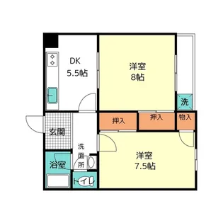 ハイツ平沼【2階】の間取り