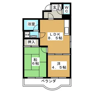 クレールメナージュ【4階】の間取り