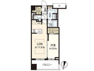 パークリュクス札幌大通公園【11階】の間取り