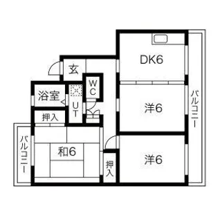 フラワービレッジ【3階】の間取り