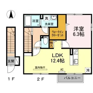 ルミエール B【2階】の間取り