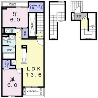 ハッピースマイルI【3階】の間取り