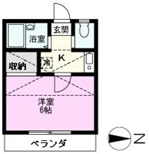 1Kの間取り画像