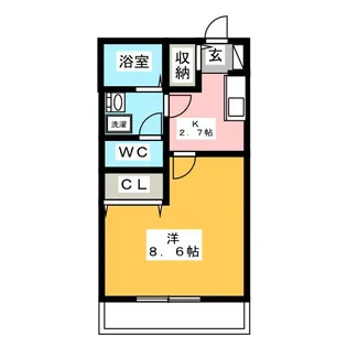 ADVAN pneu A棟【2階】の間取り