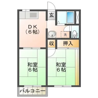 コーポアコギ B【1階】の間取り