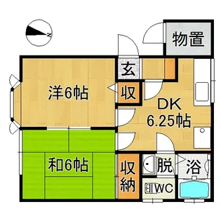 アメニティ八ツ橋【2階】の間取り