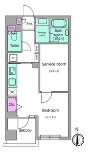 レジディア調布【2階】の間取り