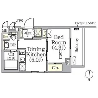 ザ・パークワンズ西池袋【2階】の間取り