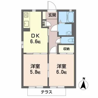 ウィングコートA【2階】の間取り