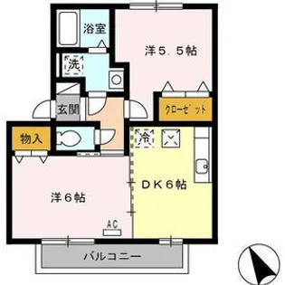 愛知県大府市長根町2【アパート】の間取り
