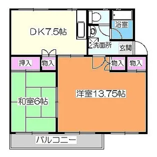 新金岡町2丁4番住宅【4階】の間取り
