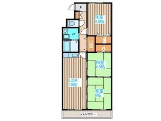 ハイツディオネ【2階】の間取り