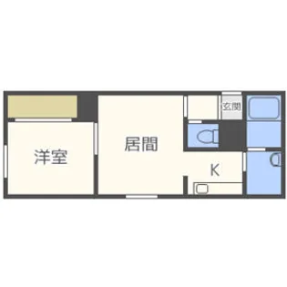 リヴェール八軒【1階】の間取り