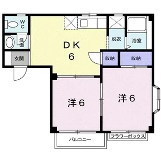 ルナパレスA【1階】の間取り