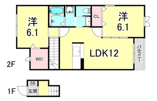 兵庫県神戸市垂水区下畑町字内入田【アパート】の間取り