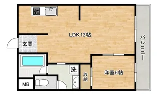 大阪府大阪市東住吉区針中野4【マンション】の間取り