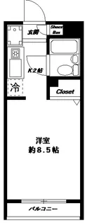 フォンティーヌ明大前【1階】の間取り
