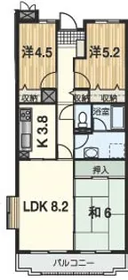 グランヌーブフェアリー【1階】の間取り