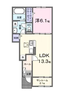 ボヌール ボア【2階】の間取り