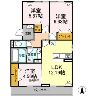 3LDKの間取り画像