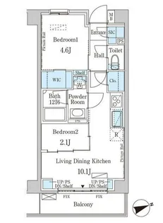 東京都文京区本駒込4【マンション】の間取り