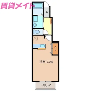 1Rの間取り画像