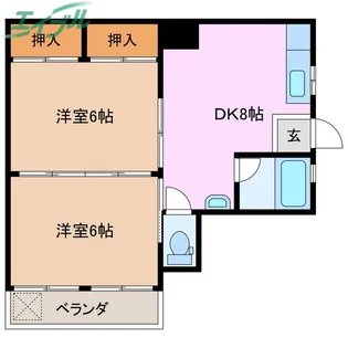 パークテラス城北【6階】の間取り