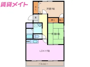 プレステージSK【2階】の間取り