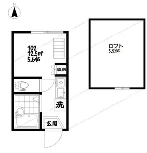 インベスト中延【1階】の間取り