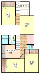 茨城県牛久市牛久町【一戸建】の間取り