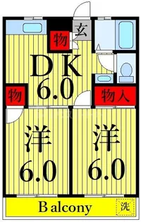 ニュー澤田ハイツA【3階】の間取り