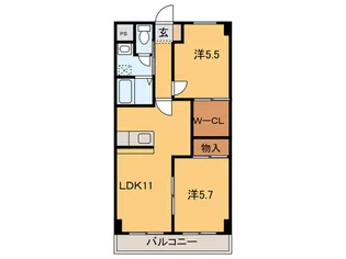 Mansion T.S.K【2階】の間取り