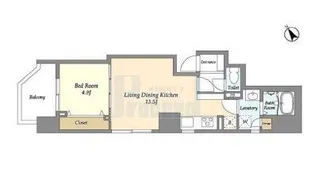 コンパルティア東長崎【9階】の間取り