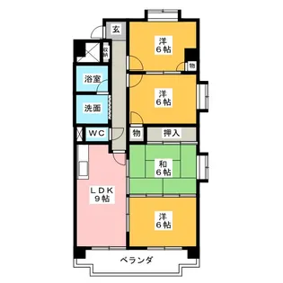 クラリティ・ガーデン【9階】の間取り