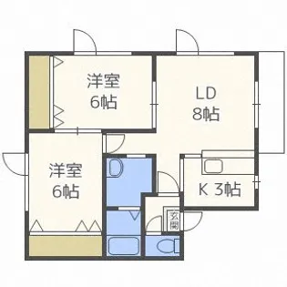 ノースヴィラ発寒【2階】の間取り
