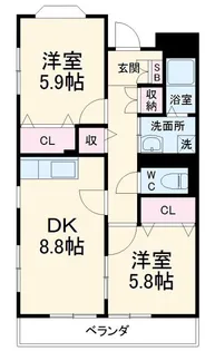 メゾン・ラフィーネII【2階】の間取り