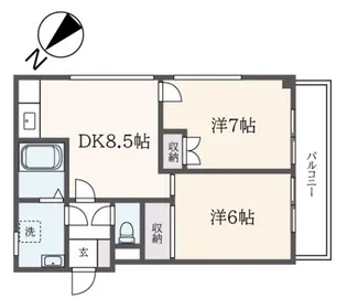 平山プラザビル【2階】の間取り
