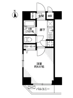 プレール・ドゥーク大島PARK SIDE【8階】の間取り