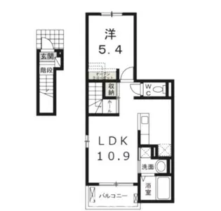 群馬県高崎市大八木町【アパート】の間取り