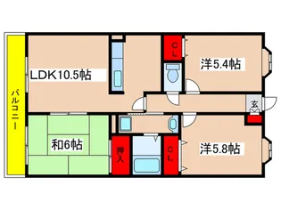 第5旭マンション【2階】の間取り