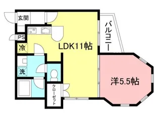 オンケルスハイムIII【1階】の間取り