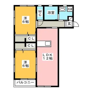コミーテ薮田 B棟【1階】の間取り