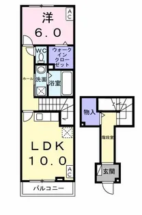 コントレイル【2階】の間取り