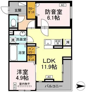 アピソ・ソレイユ【2階】の間取り