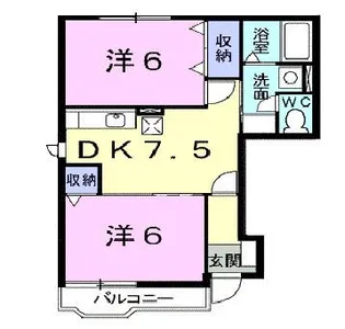 ソレイユ21A【1階】の間取り