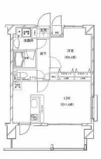 セントパレス大鳥居【6階】の間取り