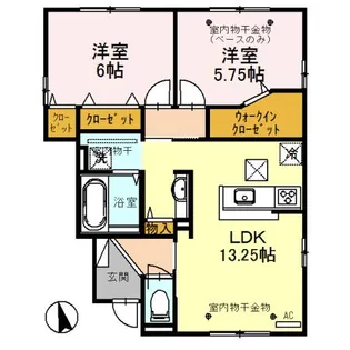 ドルチェ・シャンテ ドルチェ(A棟)【1階】の間取り