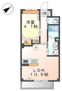 カーサフィオーレ【3階】の間取り